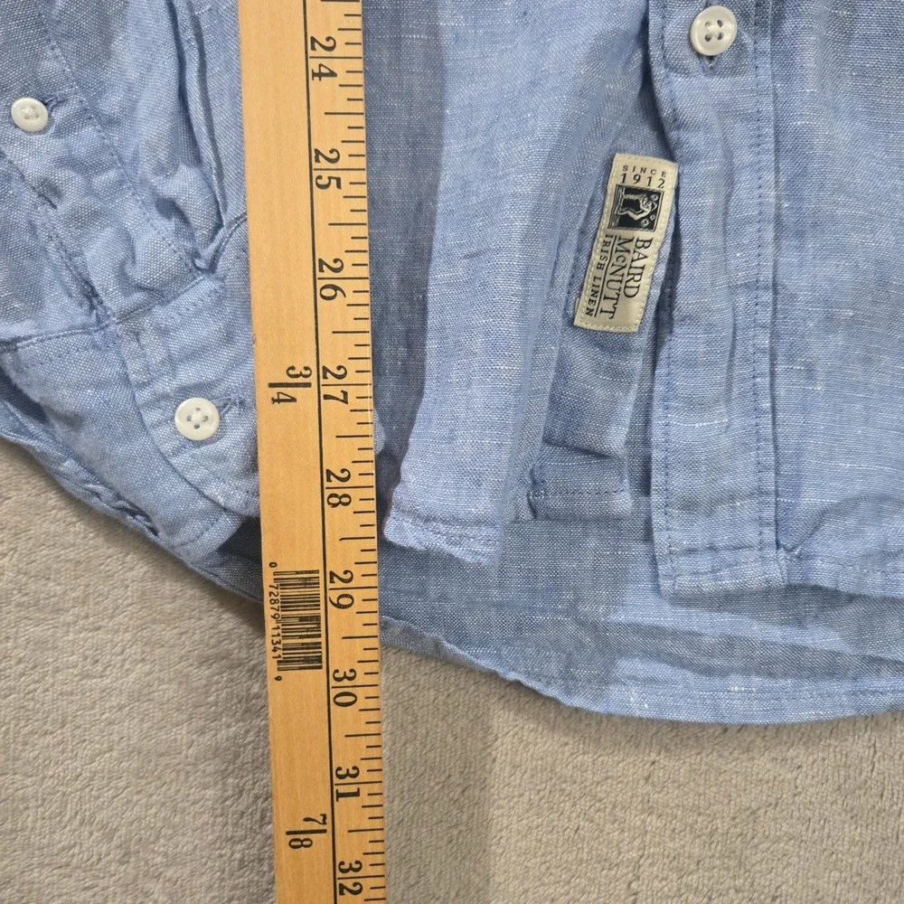 J. Crew Baird McNutt Irish Linen Shirt Medium Slim Fit Old Money Coastal Preppy